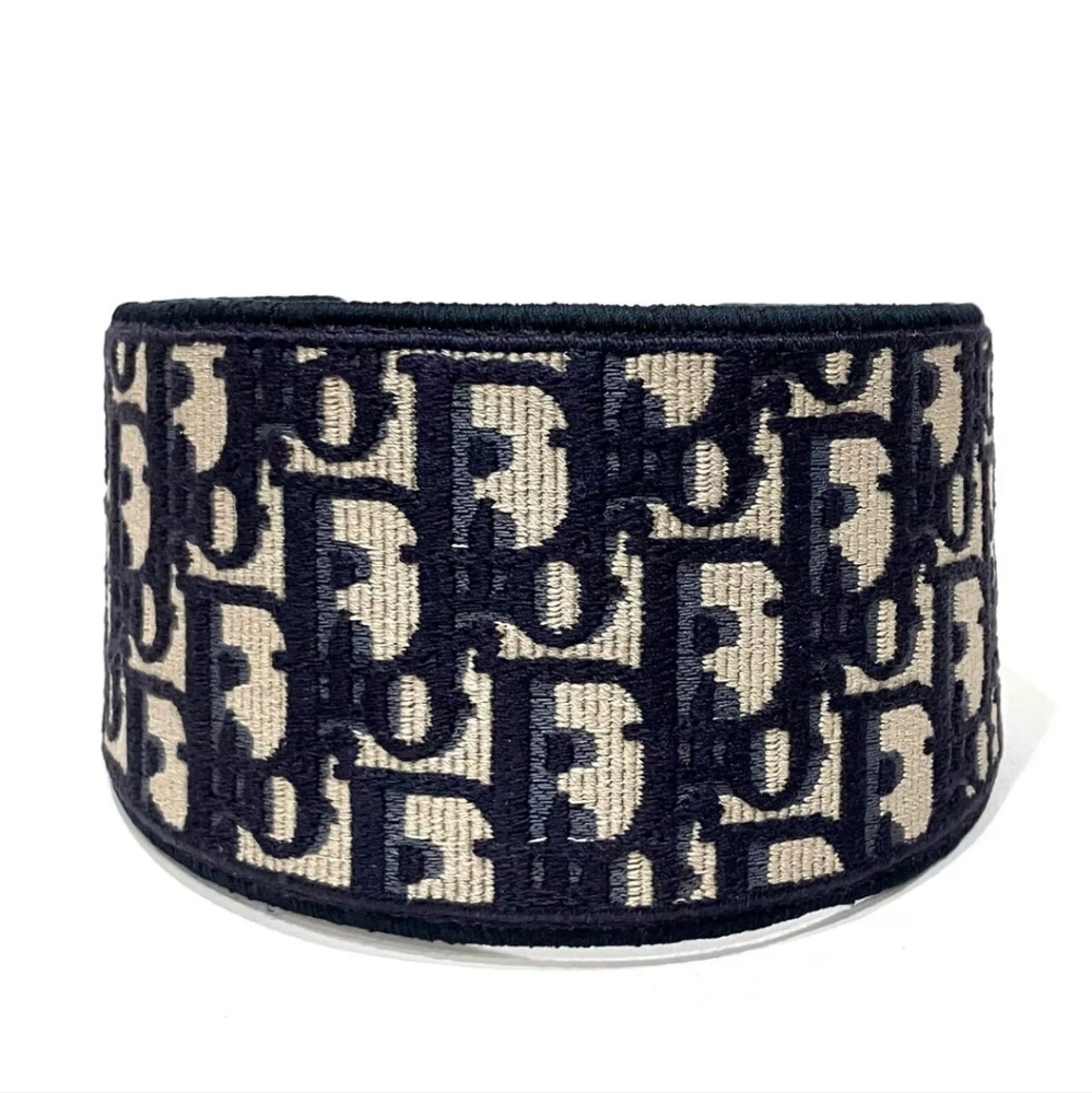 Dior Navy and Cream Headband - Picture 2 of 5